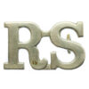 Royal Scots (R.S.) White Metal Shoulder Title