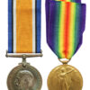 WW1 British War & Victory Medal Pair - Pte. A.J. Fowler, East Kent Regiment