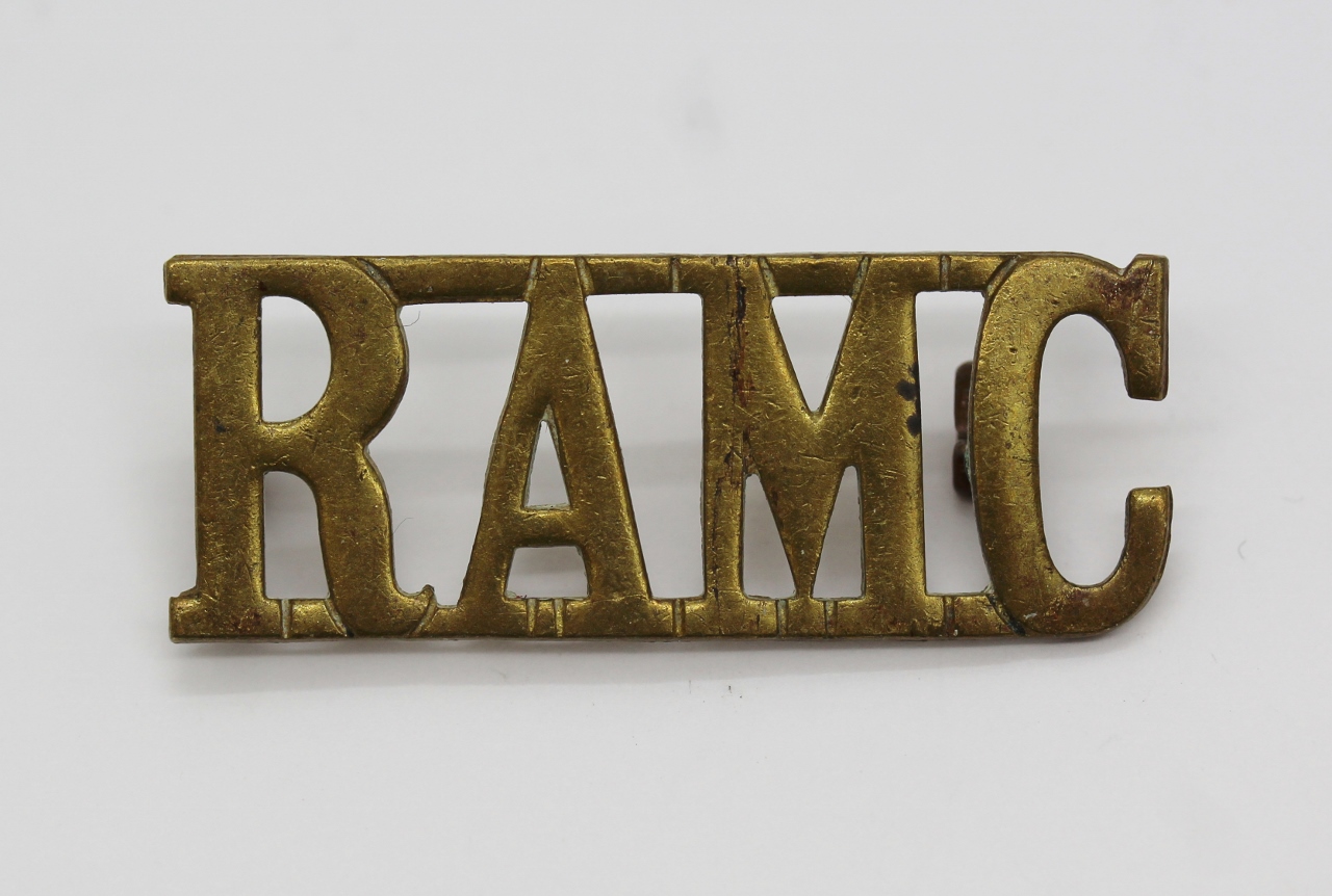 Royal Army Medical Corps (R.A.M.C.) Brass Shoulder Title