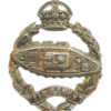Royal Tank Regiment Officer's Sterling Silver Cap Badge - King's Crown