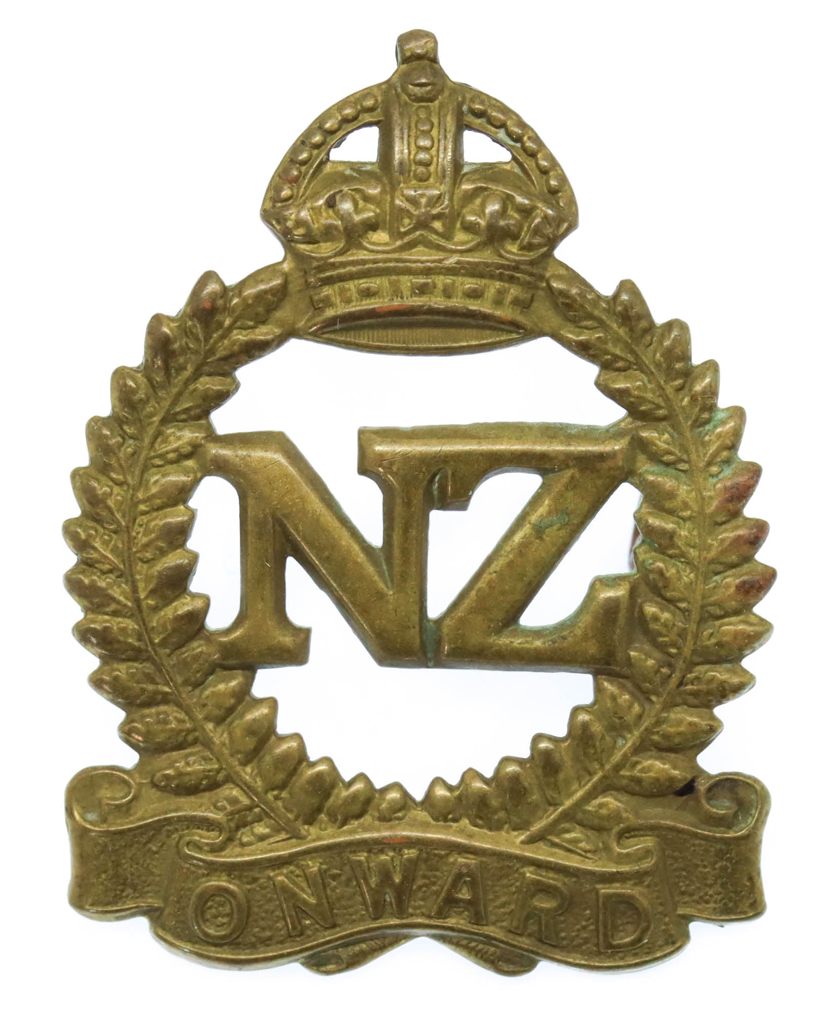 New Zealand Expeditionary Force (N.Z.E.F.)  Cap Badge - King's Crown