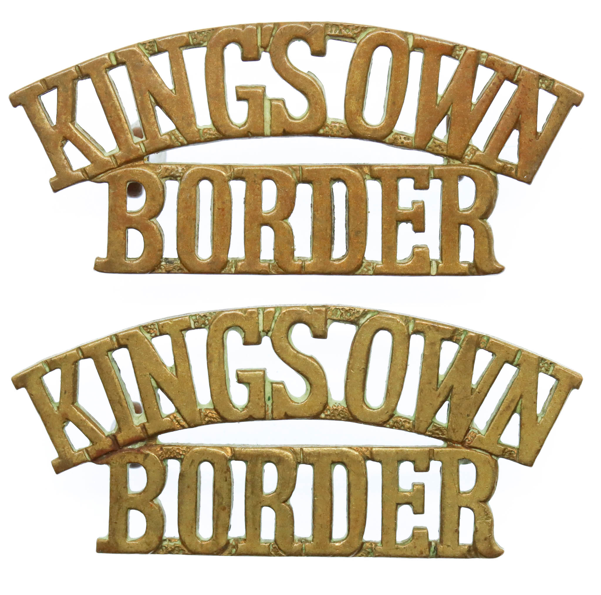 Pair of King's Own Royal Border Regiment (KING'S OWN/BORDER) Shoulder Titles