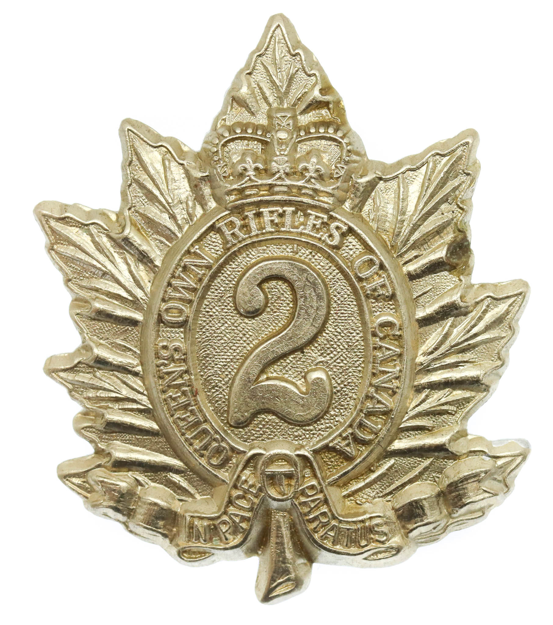 Canadian Queen's Own Rifles of Canada Cap Badge