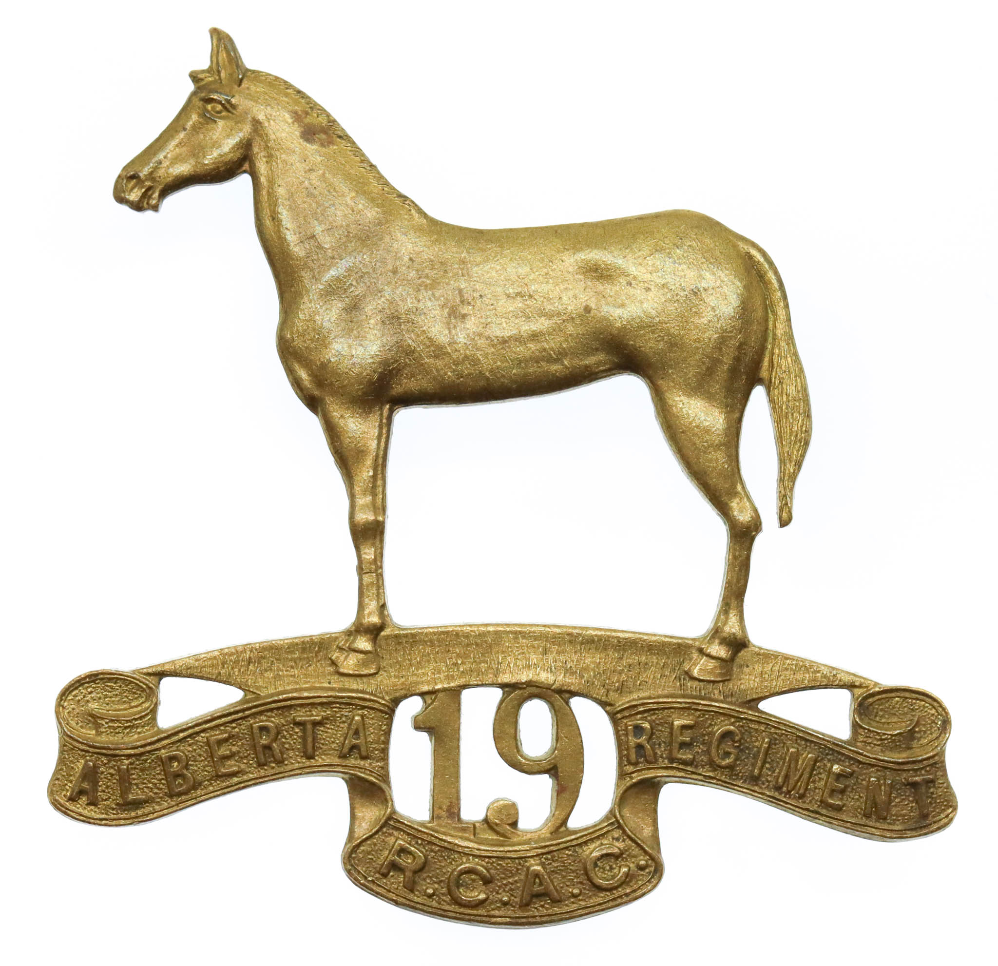Canadian 19th Alberta Regiment R.C.A.C. Cap Badge