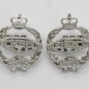 Pair of Royal Tank Regiment  (R.T.R.) Anodised (Staybrite) Collar Badges