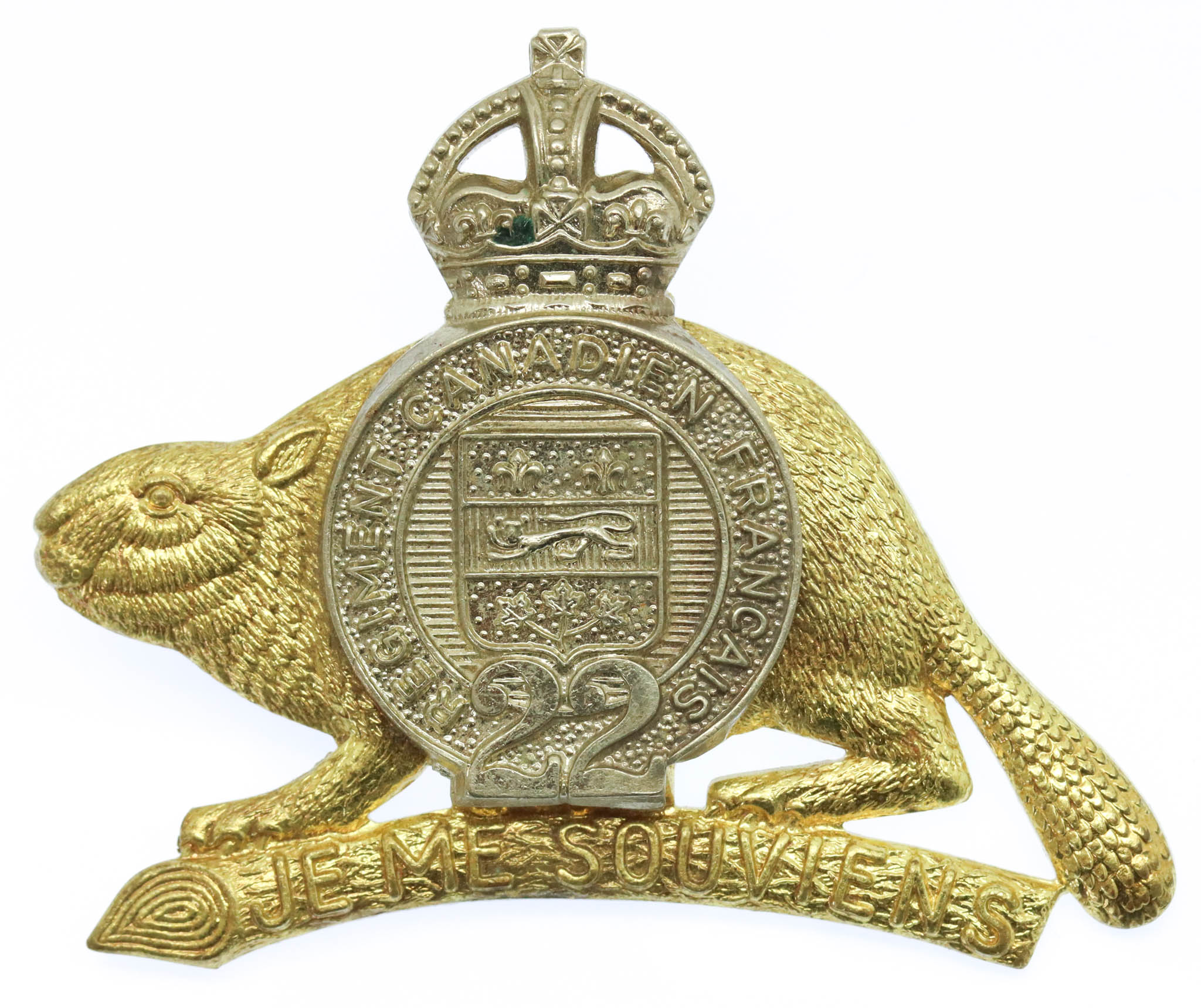 Canadian Royal 22nd Regiment Cap Badge - King's Crown