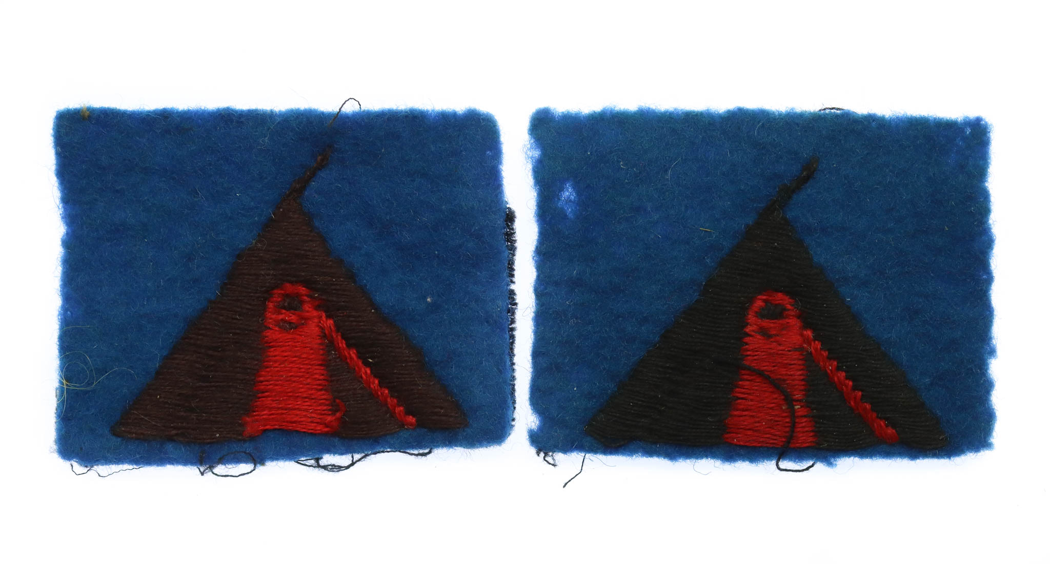 Pair of 59th (Staffordshire) Division Cloth Formation Signs - 2nd Pattern