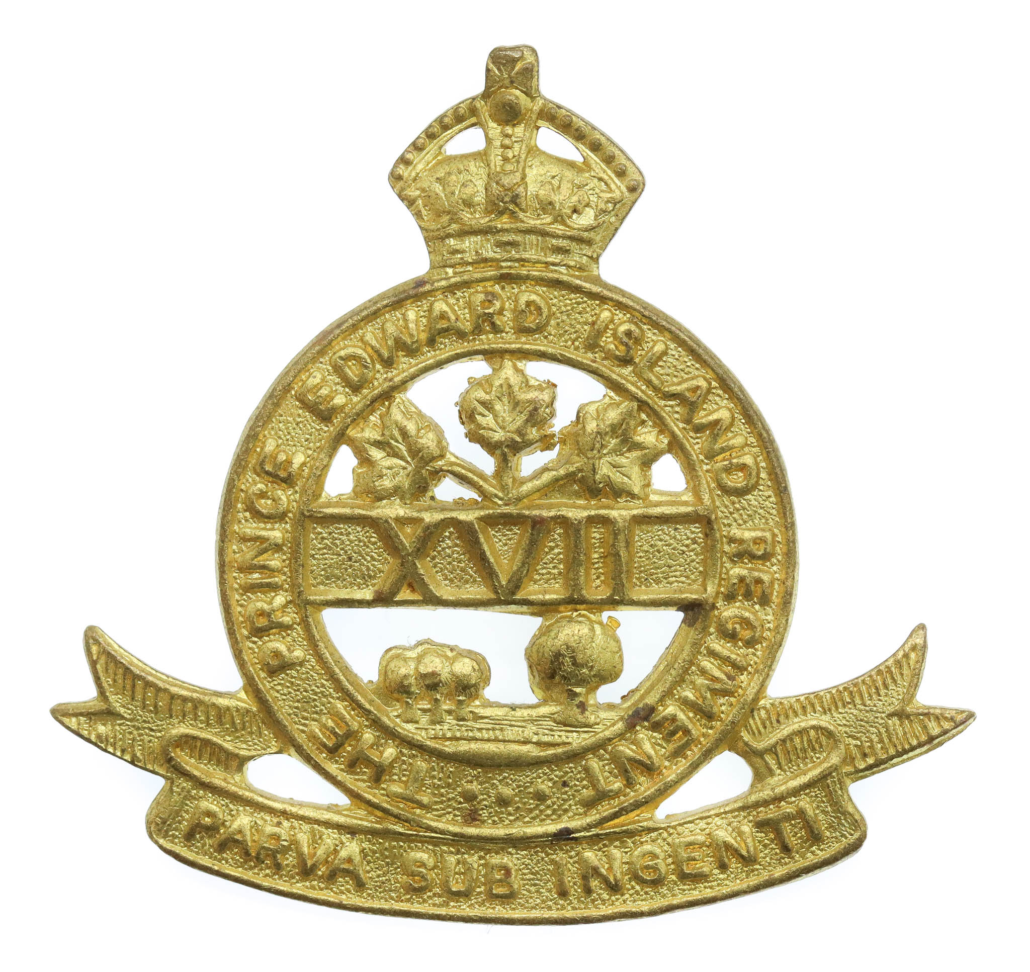 Canadian Prince Edward Island Regiment Cap Badge - King's Crown