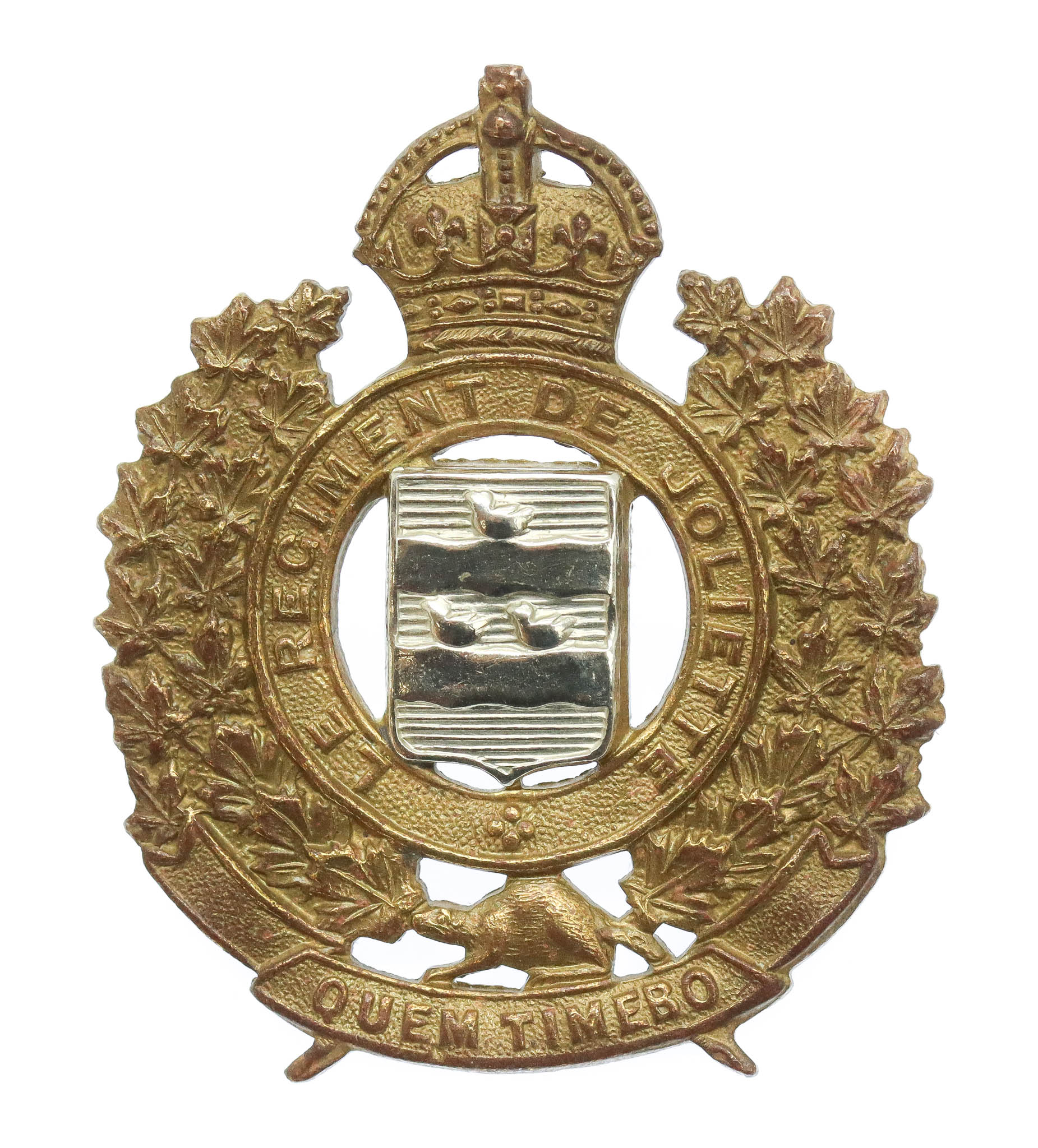 Canadian Le Regiment de Joliette Cap Badge - King's Crown