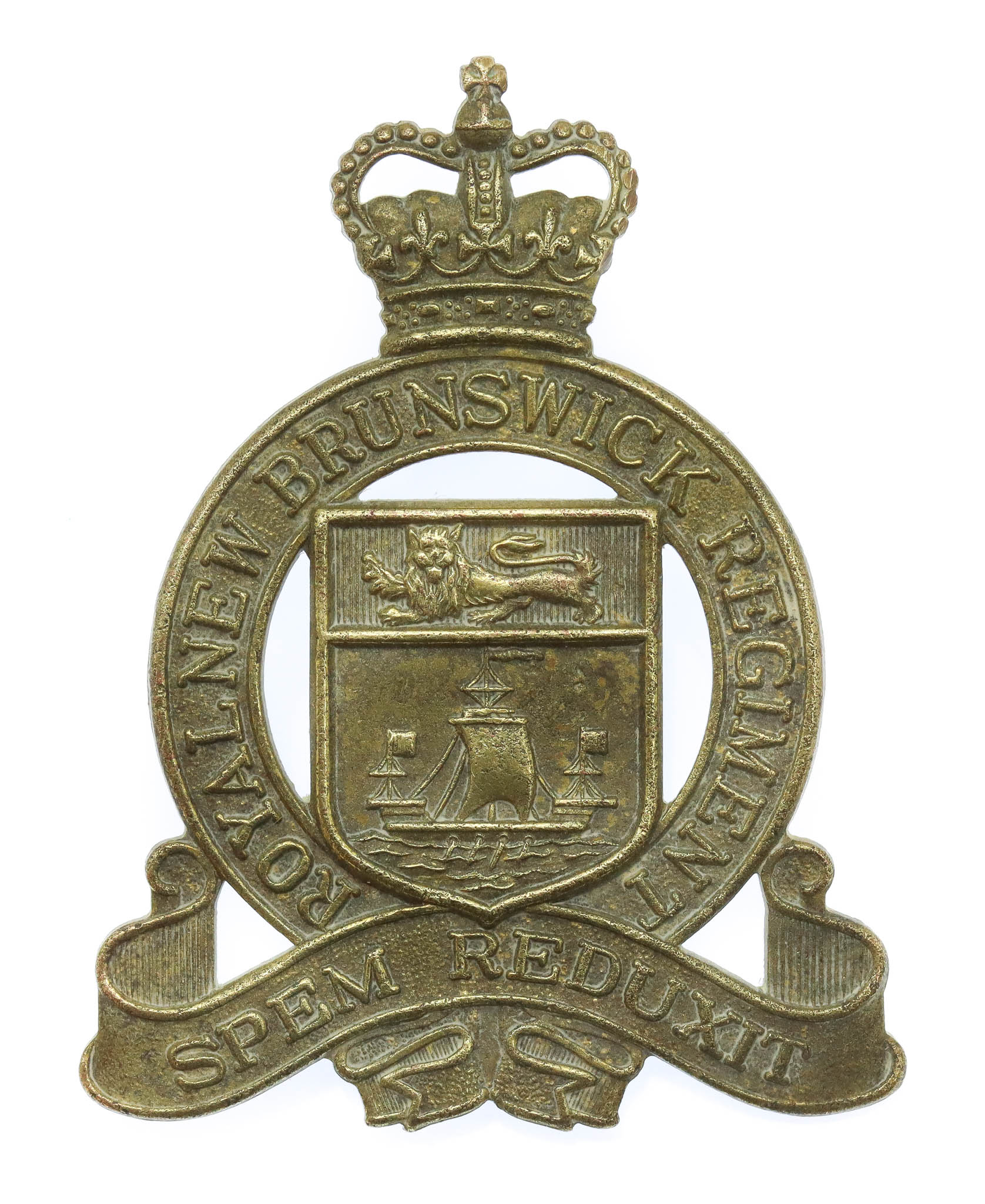 Canadian Royal New Brunswick Regiment Cap Badge - Queen's Crown