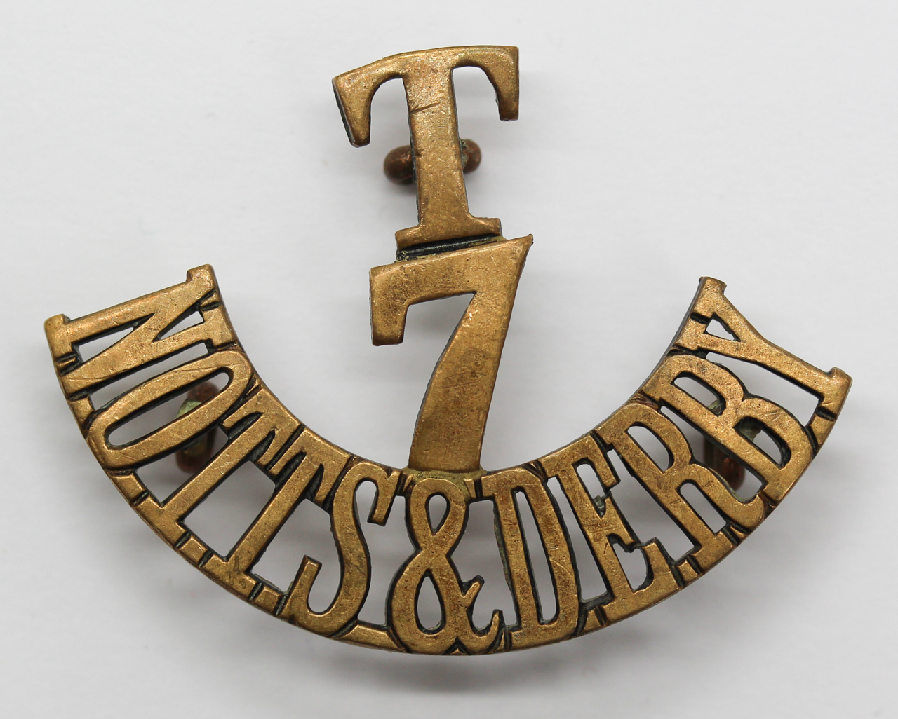 7th Territorial Bn. Sherwood Foresters (T/7/NOTTS & DERBY) Shoulder Title