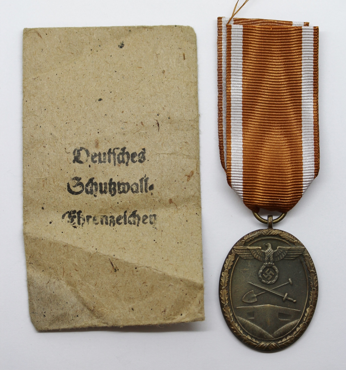 German WW2 West Wall Medal with Original Issue Packet