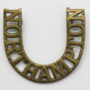 Boer War Northamptonshire Regiment (NORTHAMPTON) 'Horse Shoe' Shoulder Title