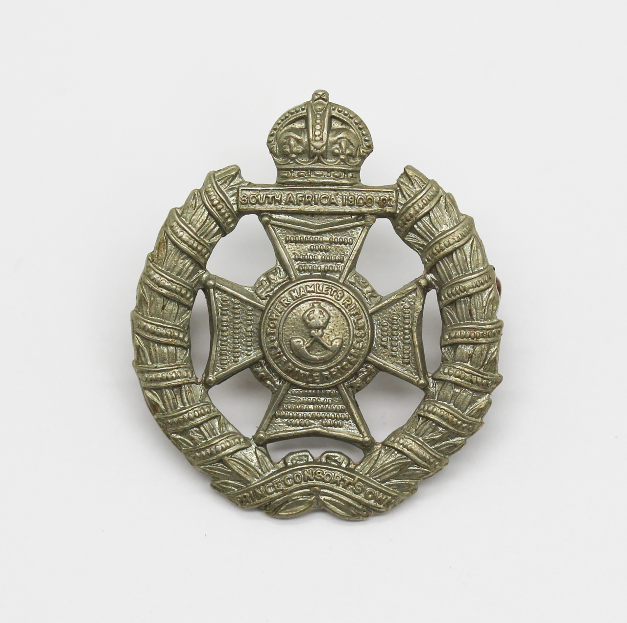 17th County of London Bn. (Tower Hamlets Rifles) London Regiment Field Service Cap Badge - King's Crown