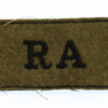 Royal Artillery (R.A.) WW2 Cloth Slip On Shoulder Title