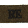 Royal Engineers (R.E.) WW2 Cloth Slip On Shoulder Title