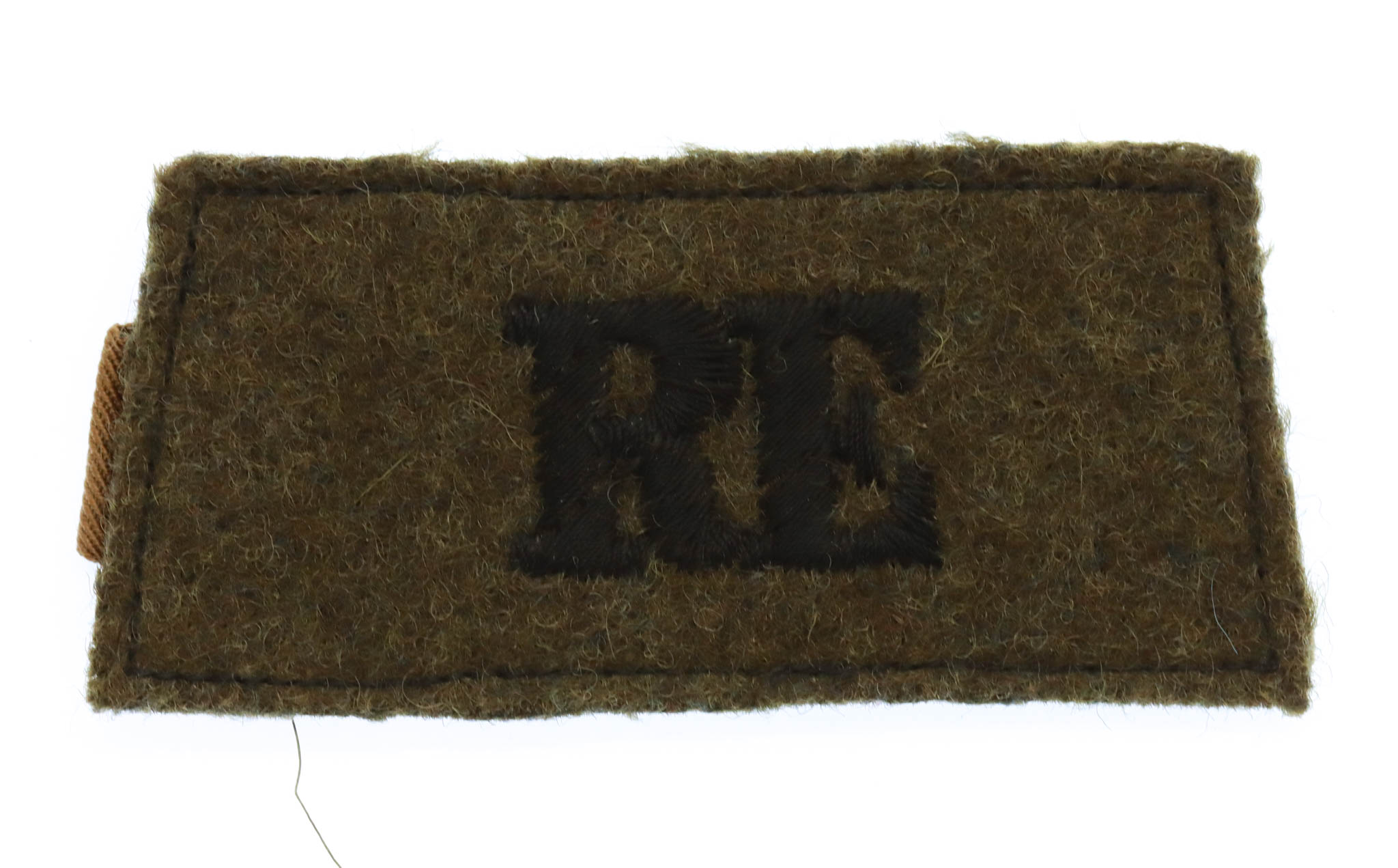 Royal Engineers (R.E.) WW2 Cloth Slip On Shoulder Title