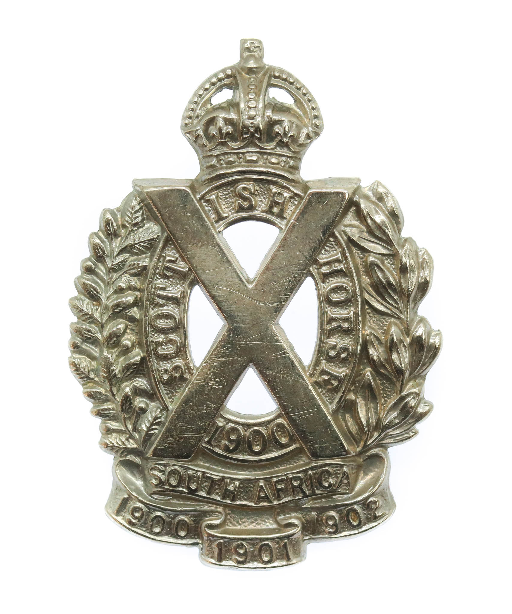 Scottish Horse Yeomanry Cap Badge - King's Crown