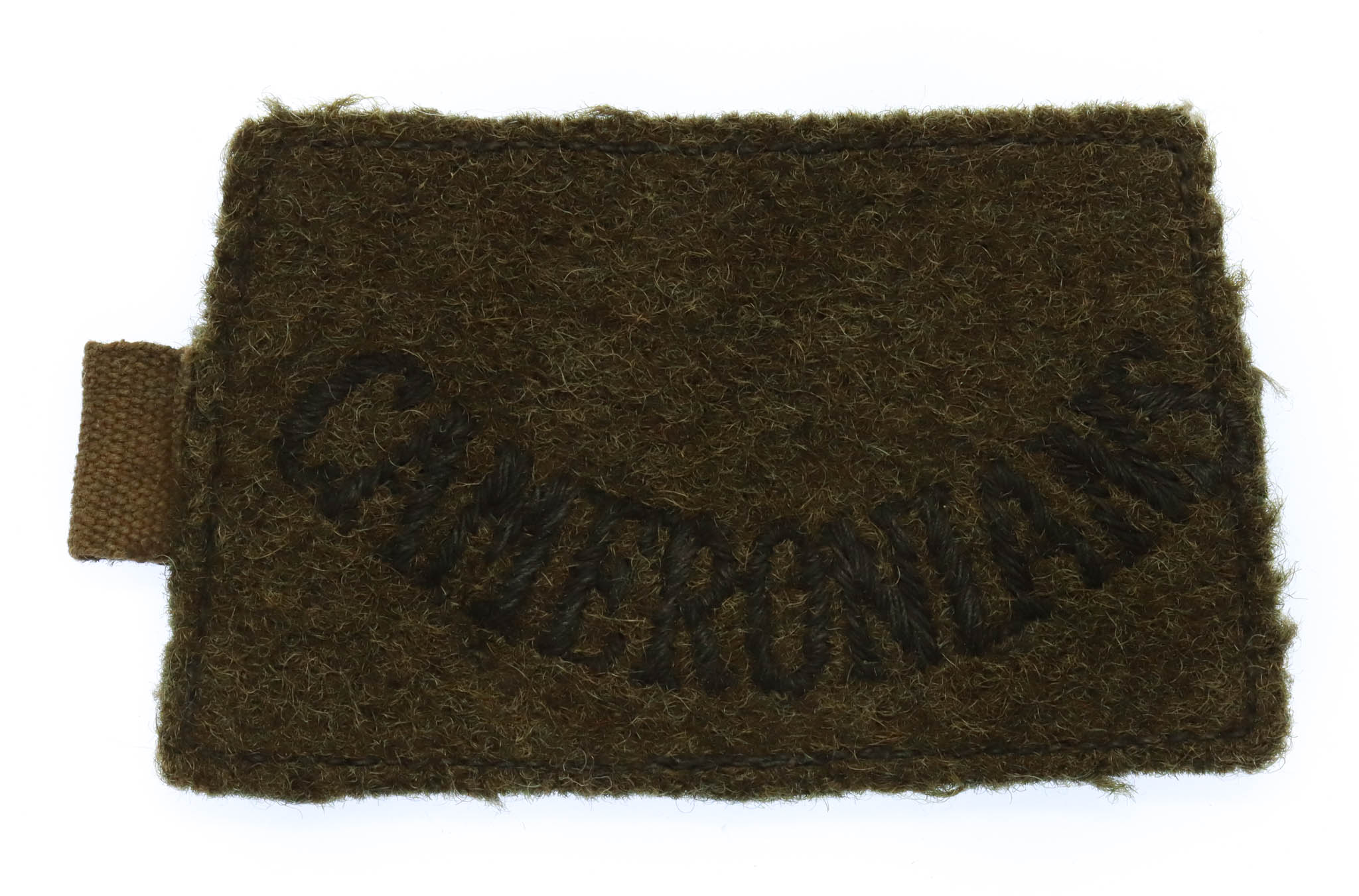 The Cameronians Scottish Rifles (CAMERONIANS) WW2 Cloth Slip On Shoulder Title