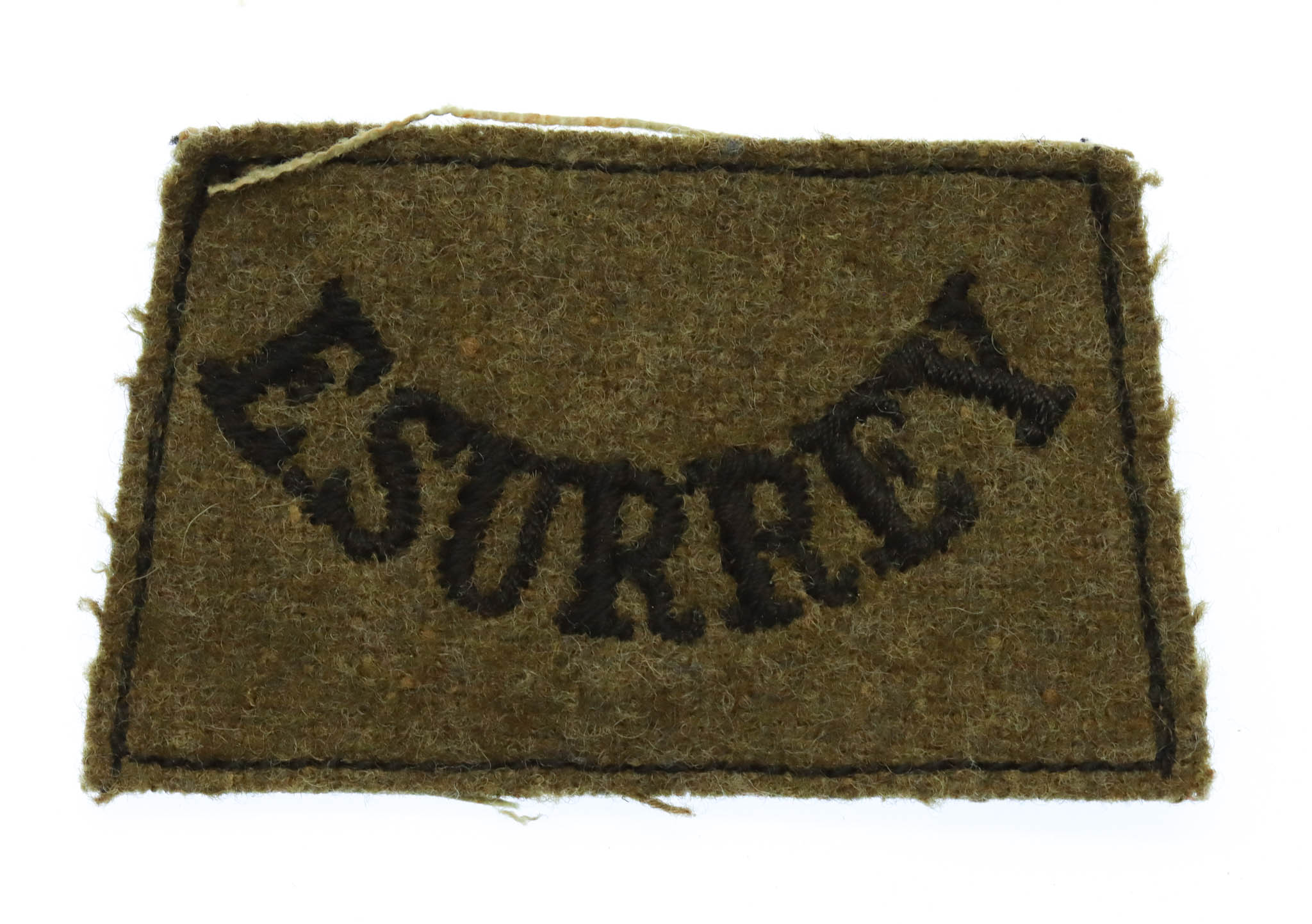 East Surrey Regiment (E.SURREY) WW2 Cloth Slip On Shoulder Title