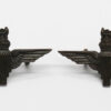 Pair of Parachute Regiment Officer's Service Dress Bronze Collar Badges - King's Crown