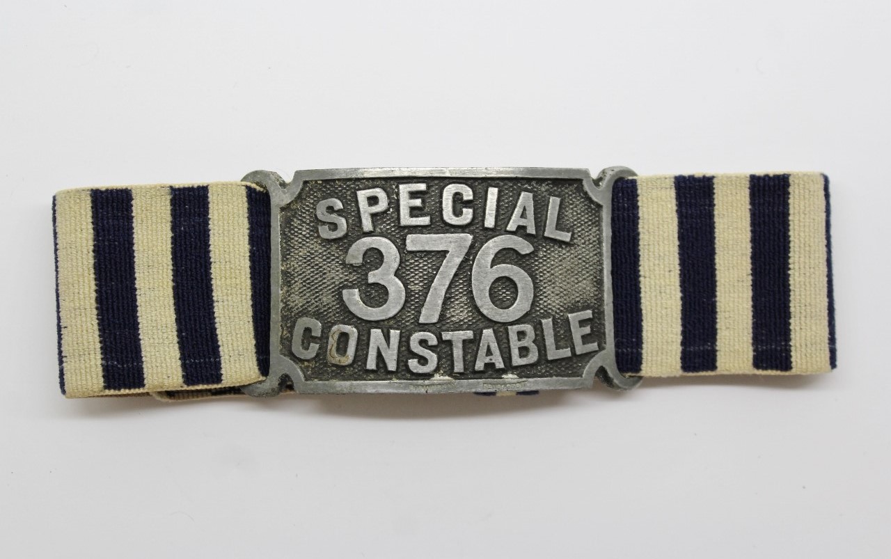 Special Constable Duty Army Band with 376 Number Plate