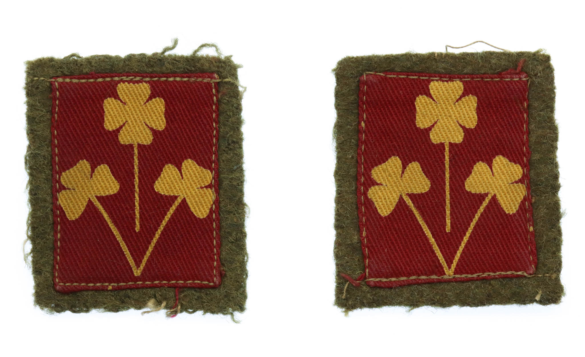 Pair of 8th Indian Division Printed Formation Signs