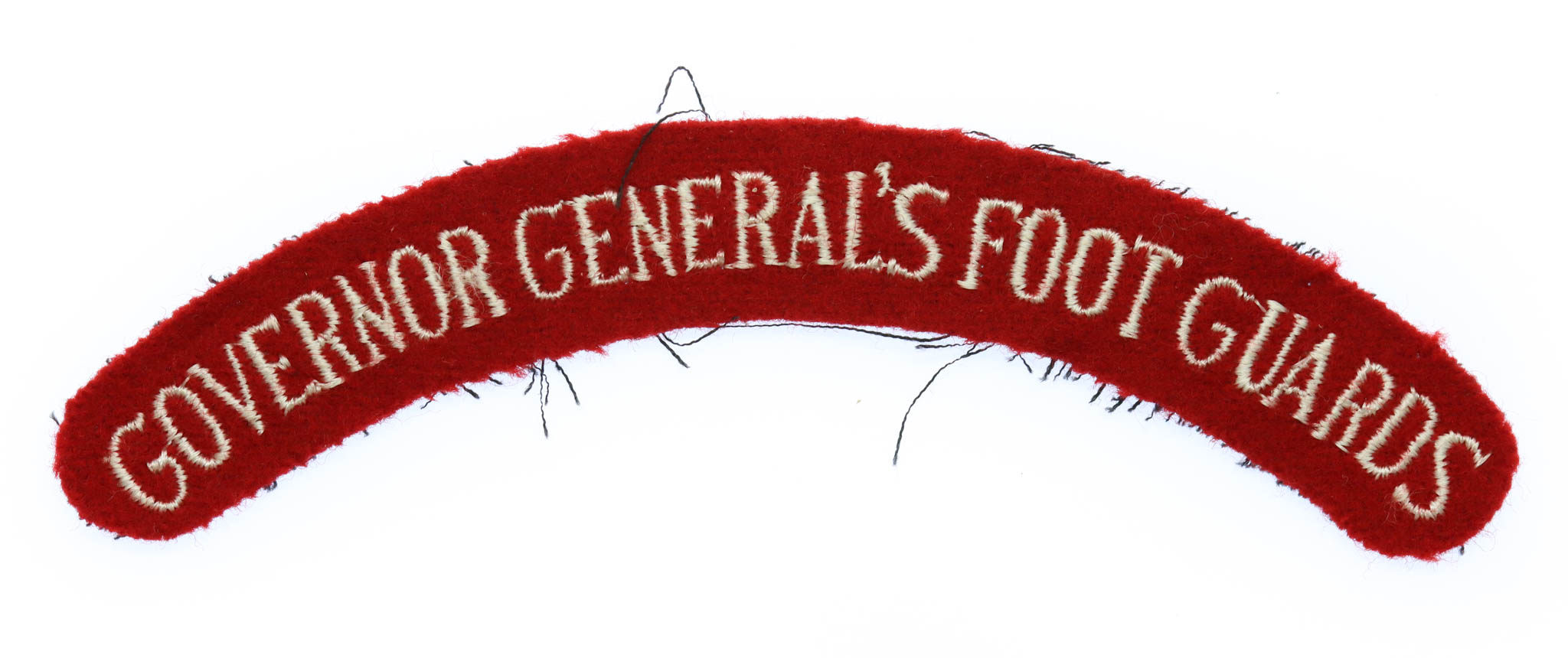  Canadian Governor General's Foot Guards (GOVERNOR GENERAL'S FOOT GUARDS) Cloth Shoulder Title