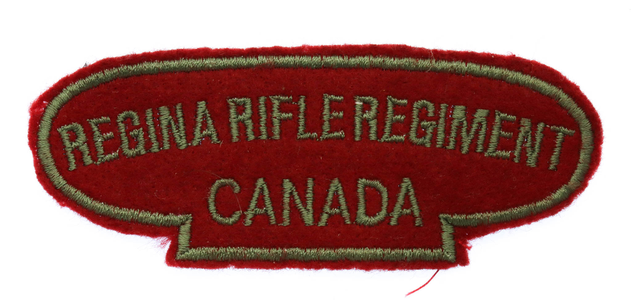 Canadian Regina Rifle Regiment (REGINA RIFLE REGIMENT/CANADA) Cloth Shoulder Title