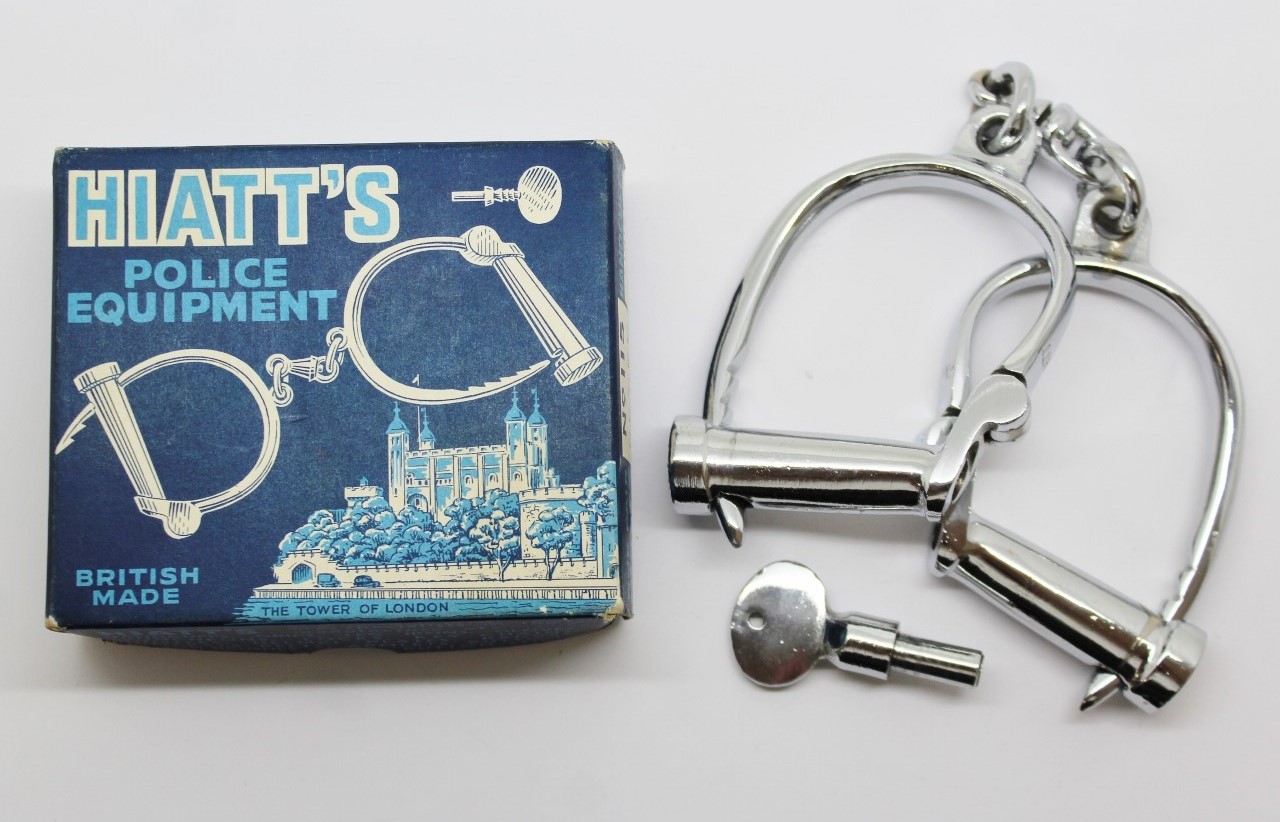 Hiatt's No. 115 Adjustable Police Handcuffs with Key in Original Box
