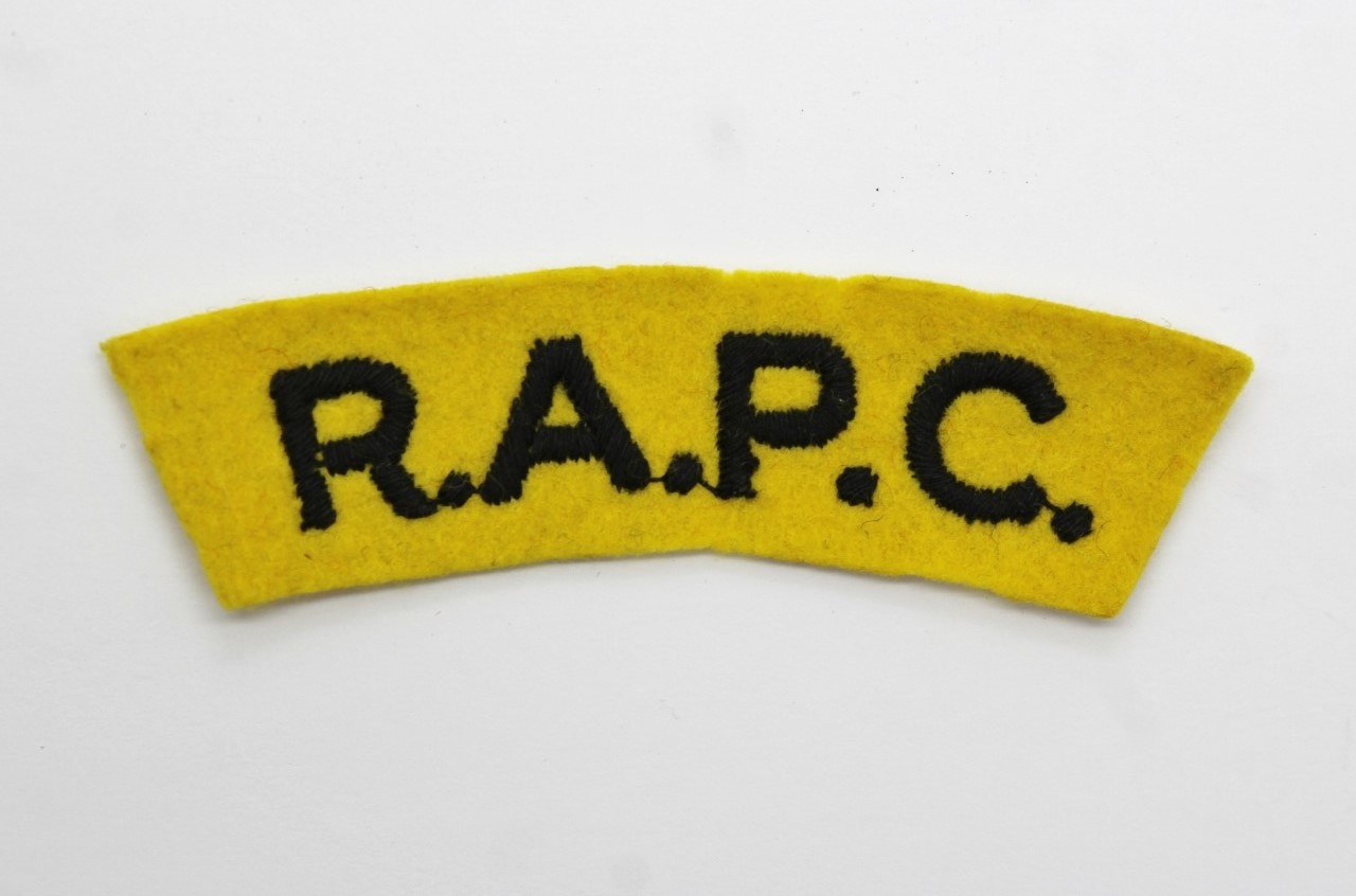 Royal Army Pay Corps (R.A.P.C.) Cloth Shoulder Title