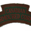 WW2 Canadian Armoured Corps (CANADIAN/ARMOURED CORPS) Printed Shoulder Title