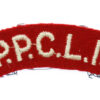 Princess Patricia's Canadian Light Infantry (P.P.C.L.I.) Cloth Shoulder Title