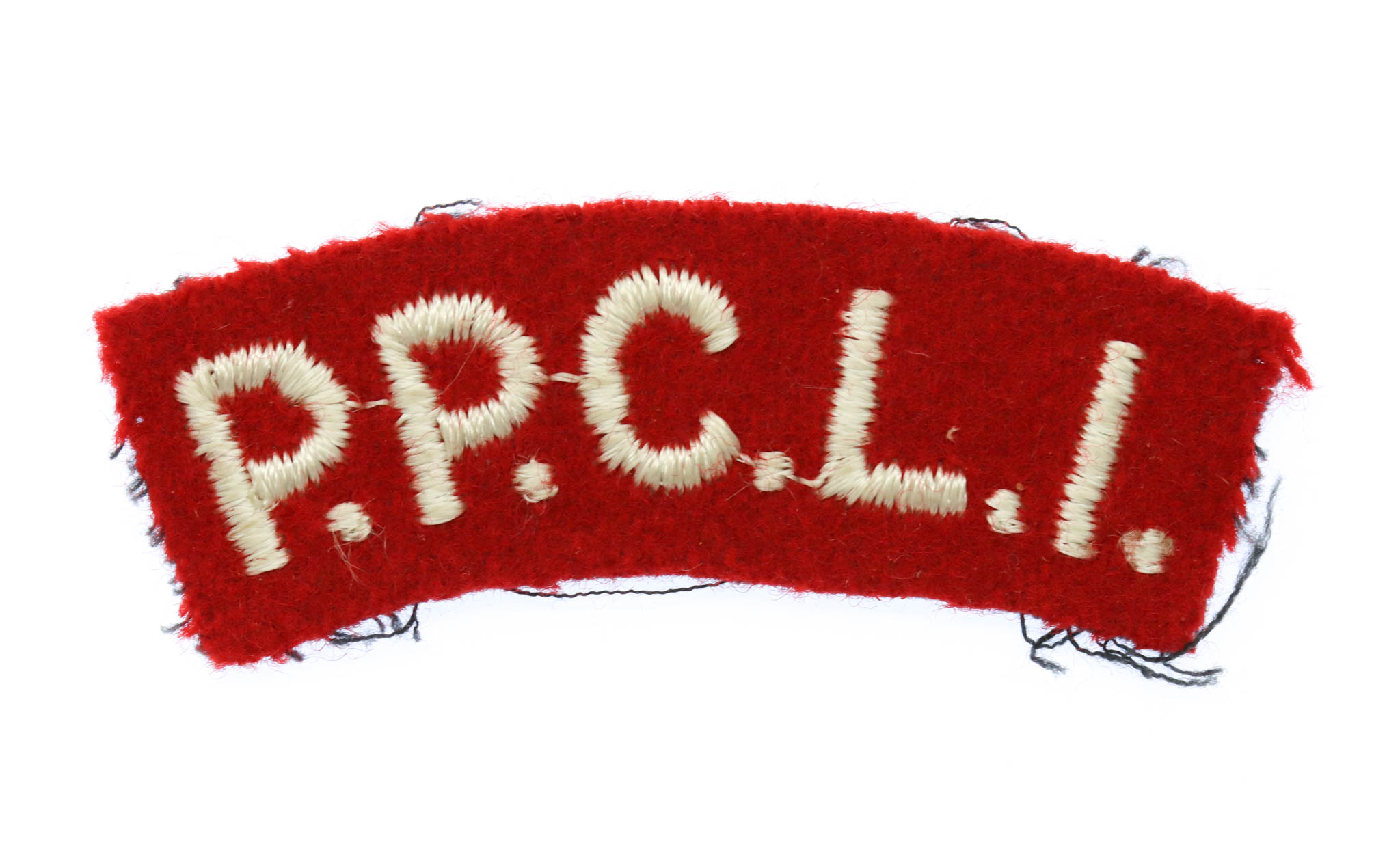 Princess Patricia's Canadian Light Infantry (P.P.C.L.I.) Cloth Shoulder Title