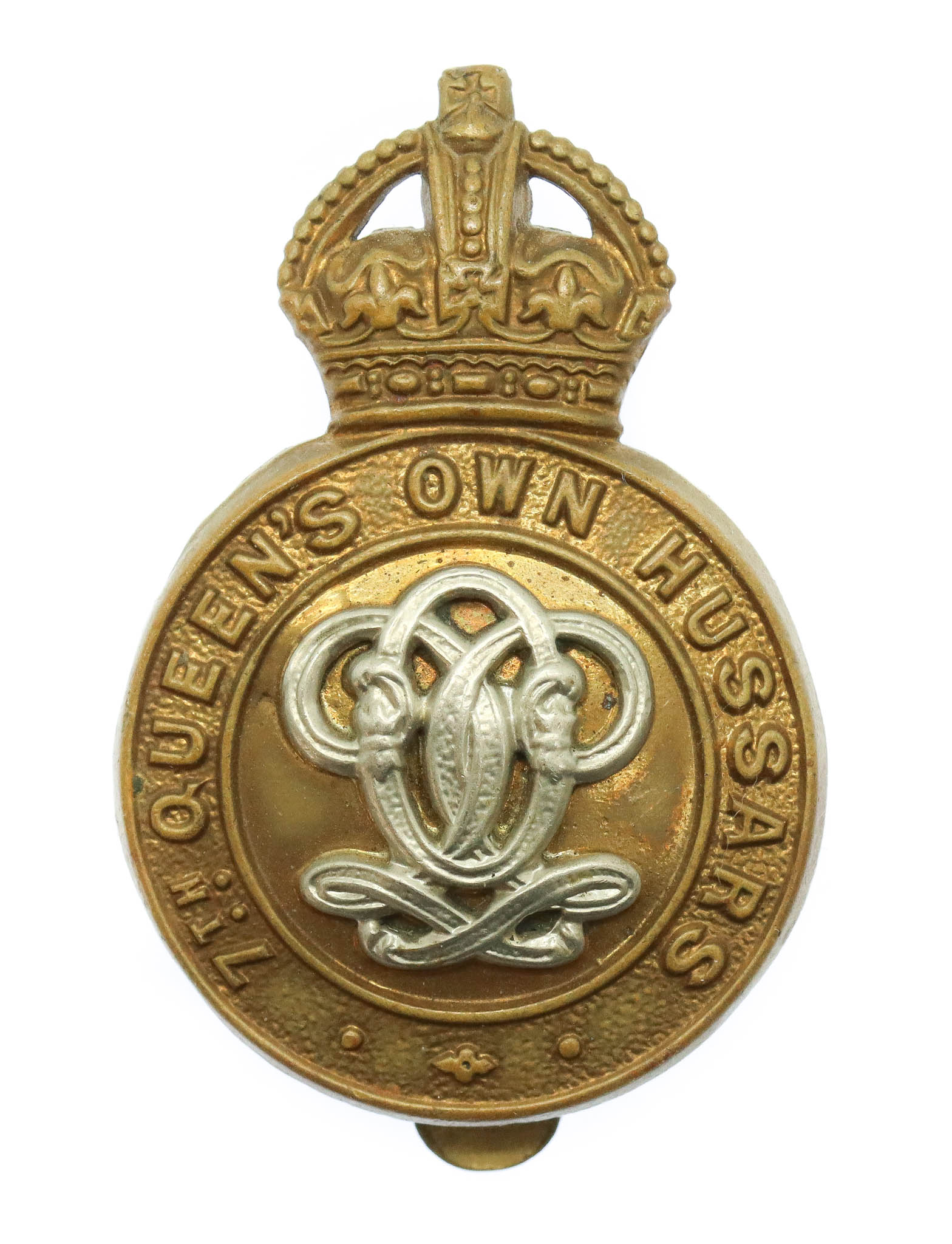 7th Queen's Own Hussars Cap Badge - King's Crown