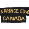 Canadian Hasting & Prince Edward Regiment (HASTINGS & PRINCE EDWARD REGT/CANADA) Cloth Shoulder Title