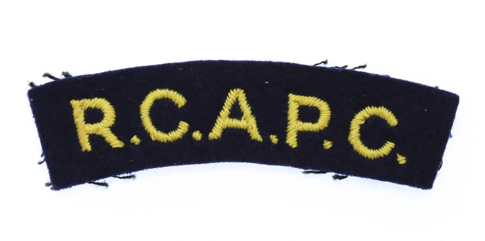 Royal Canadian Army Pay Corps (R.C.A.P.C.) Cloth Shoulder Title