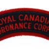 Royal Canadian Ordnance Corps (ROYAL CANADIAN / ORDNANCE CORPS) Cloth Shoulder Title