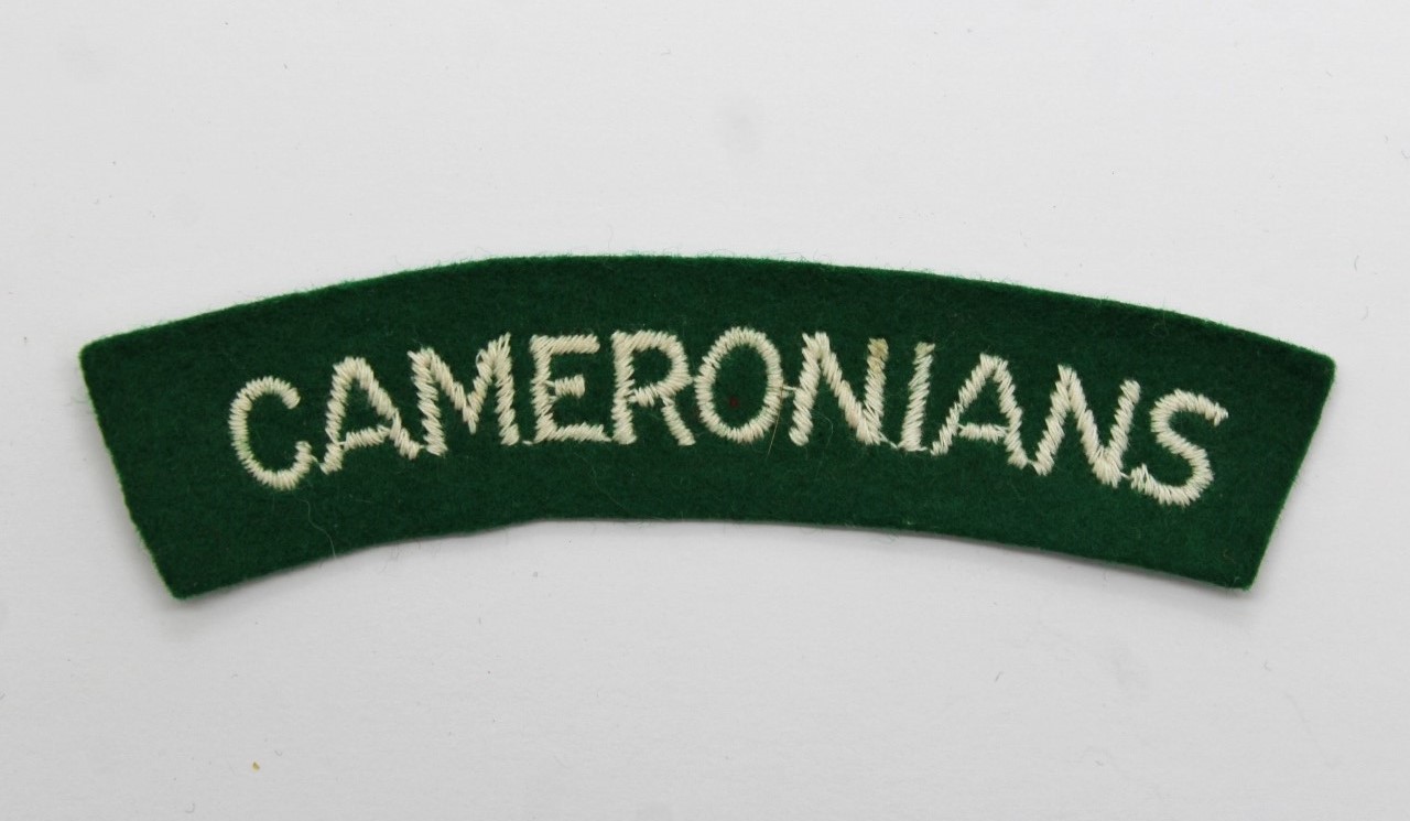 Scottish Rifles (CAMERONIANS) Cloth Shoulder Title