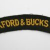 Oxfordshire & Buckinghamshire Light Infantry (OXFORD & BUCKS L.I.) Cloth Shoulder Title