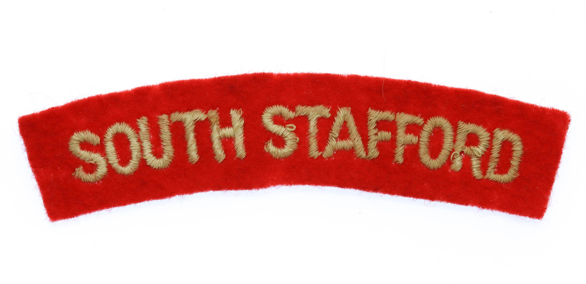 South Staffordshire Regiment (SOUTH STAFFORD) Cloth Shoulder Title