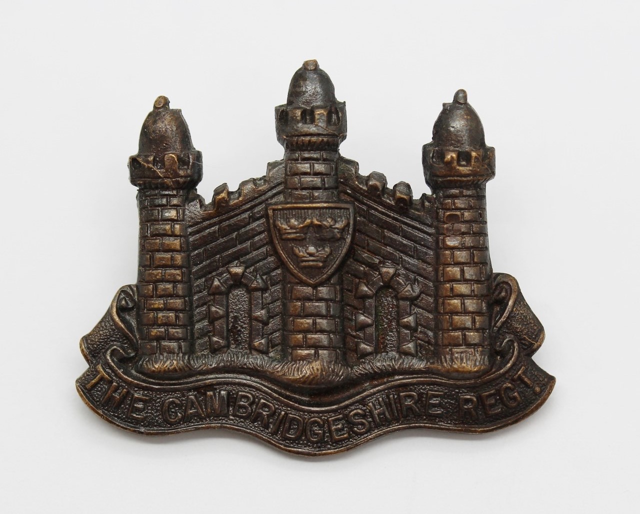 Cambridgeshire Regiment Officer's Service Dress Cap Badge