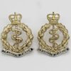 Pair of Royal Army Medical Corps (R.A.M.C.) Anodised (Staybrite) Collar Badges