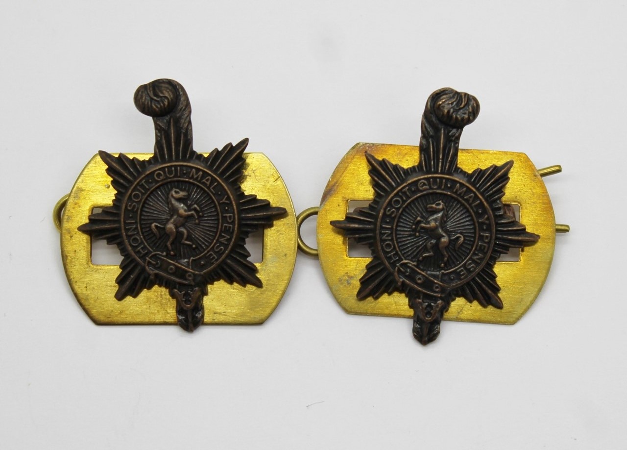 Pair of Princess of Wales's Royal Regiment Collar Badges
