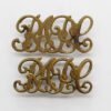 Pair of Royal Army Pay Corps (R.A.P.C.) Brass Shoulder Titles