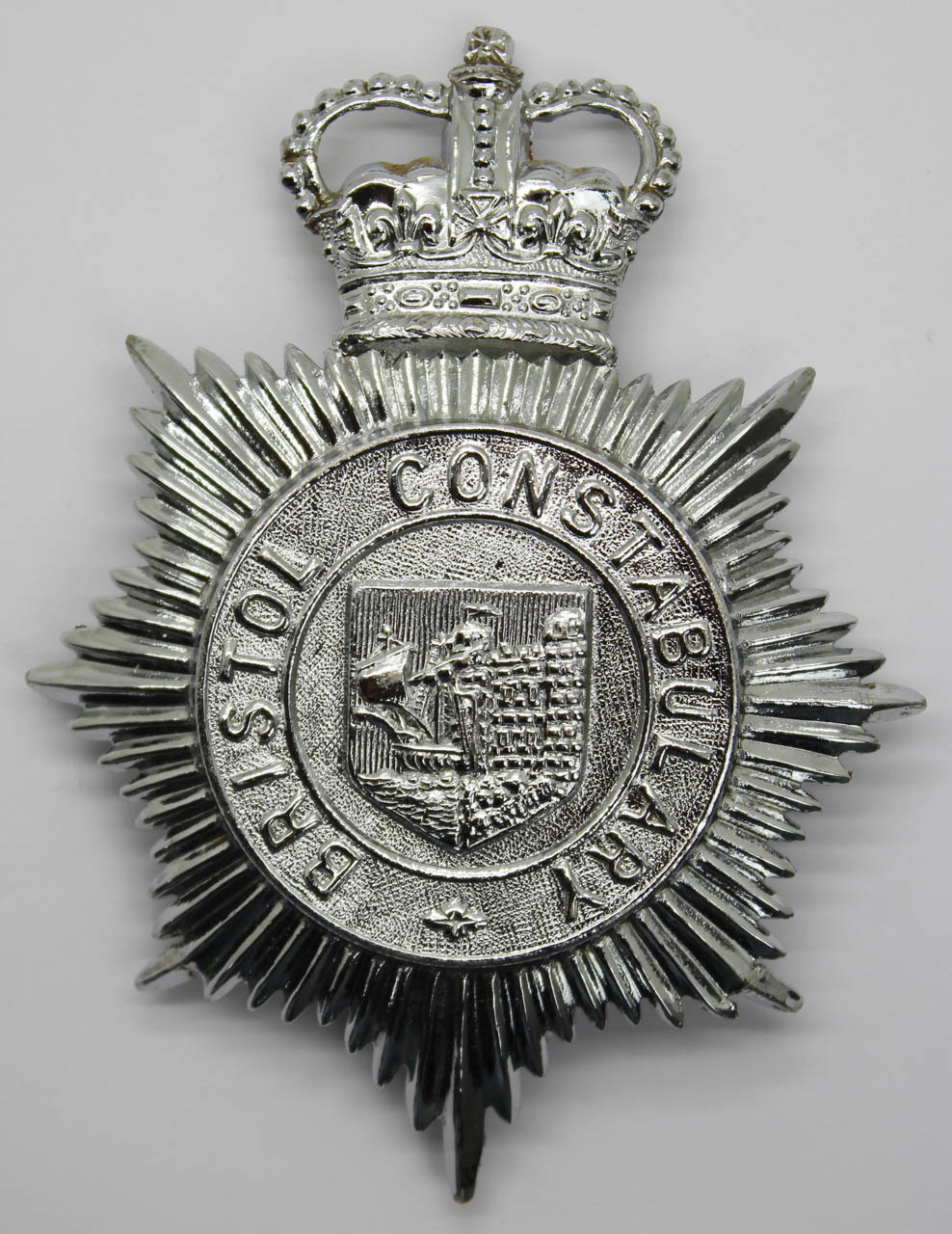 Bristol Constabulary Helmet Plate - Queen's Crown