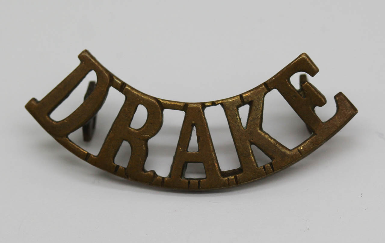 WWI Drake Battlion Royal Naval Division (DRAKE) Shoulder Title