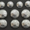 Set of 10 Buckinghamshire Constabulary Buttons - Queen's Crown