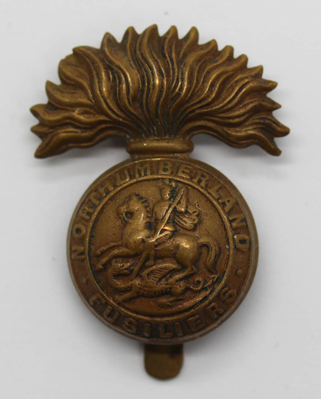 Northumberland Fusiliers Brass Cap Badge