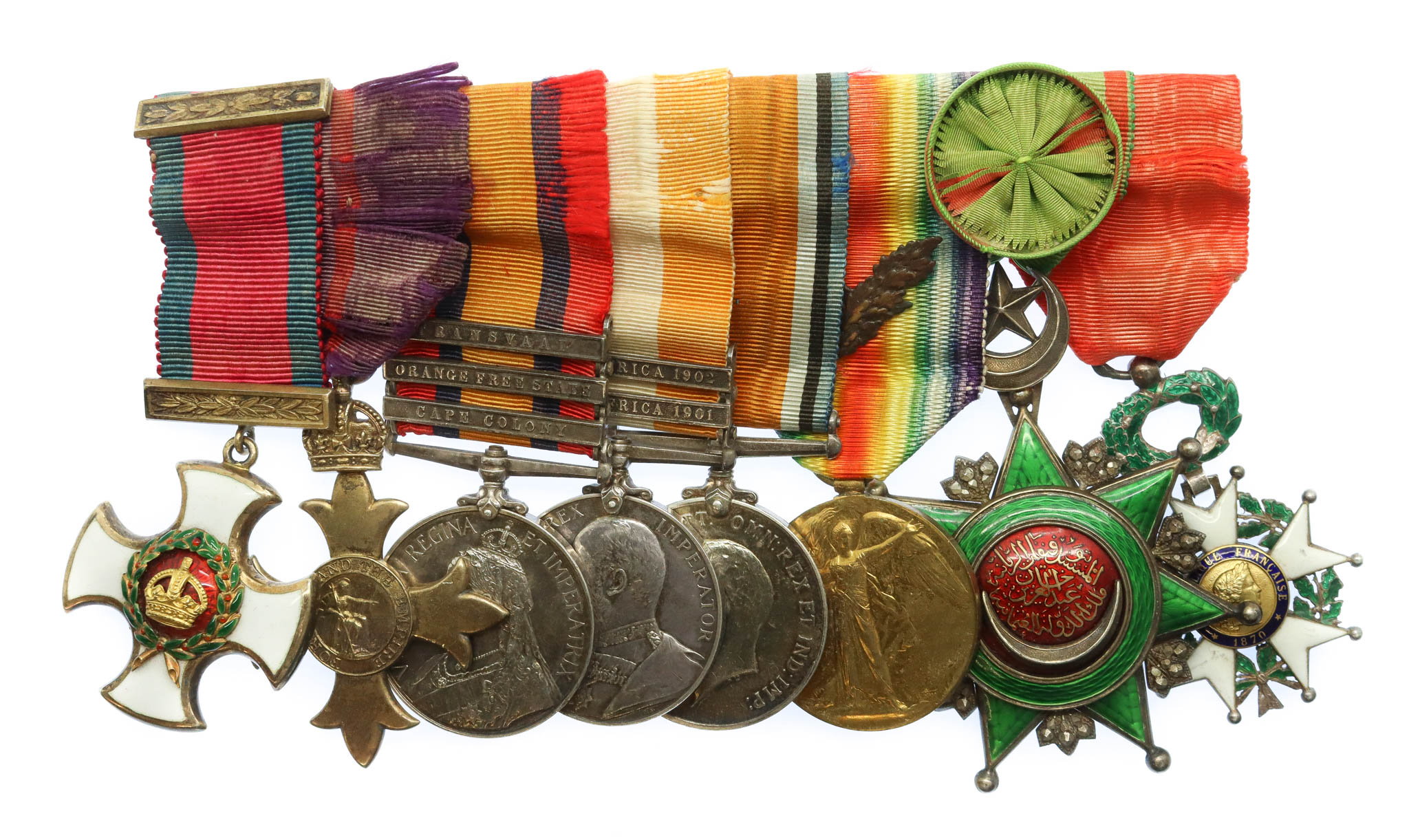Exceptional D.S.O., O.B.E., Boer War & First World War Medal Group of Eight - Lt. Col. John Retallack Bassett, Royal Berkshire Regiment & 2nd Imperial Camel Corps
